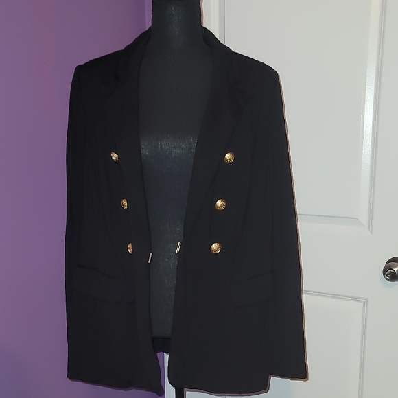 Lane Bryant Black Blazer with Gold Buttons SZ: 18 - Picture 8 of 9